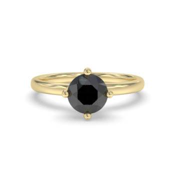 Black Diamond Solitaire Ring